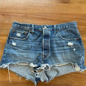 Levi's Blue Jean Shorts Distressed Cut-Offs